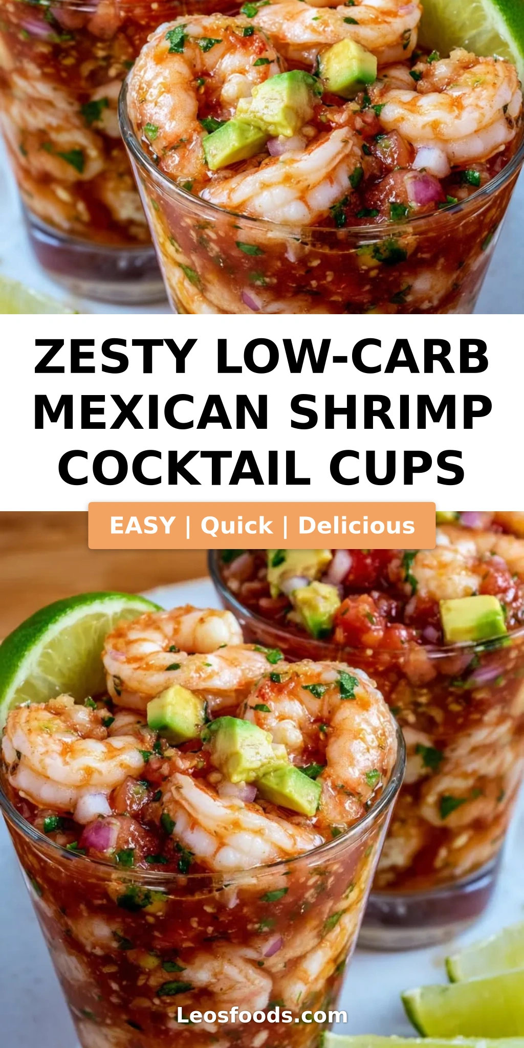 Zesty Low-Carb Mexican Shrimp Cocktail Cups