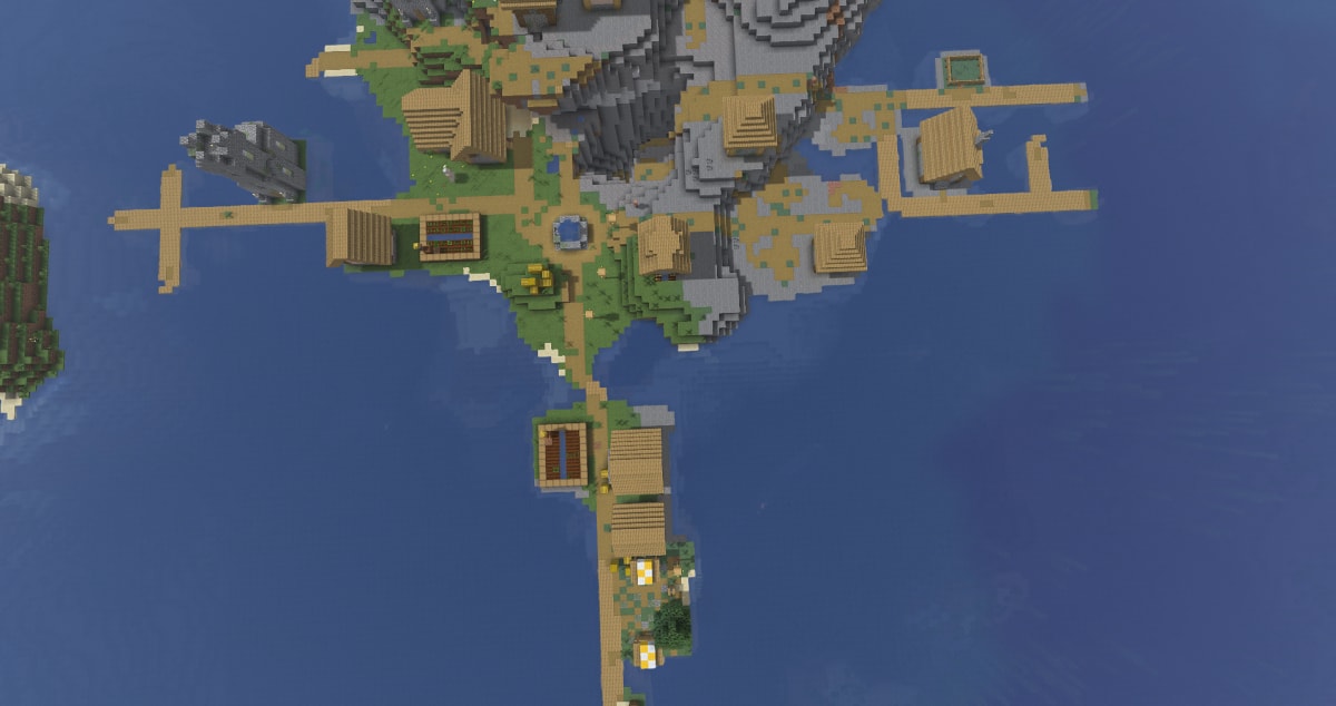 Double Village Spawn — Minecraft seed screenshot