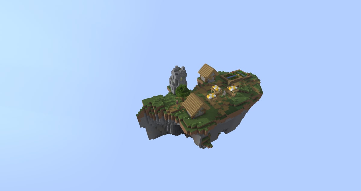 Floating Village  — Minecraft seed screenshot