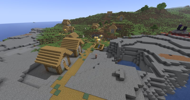 Double Village Spawn — Minecraft seed screenshot 2