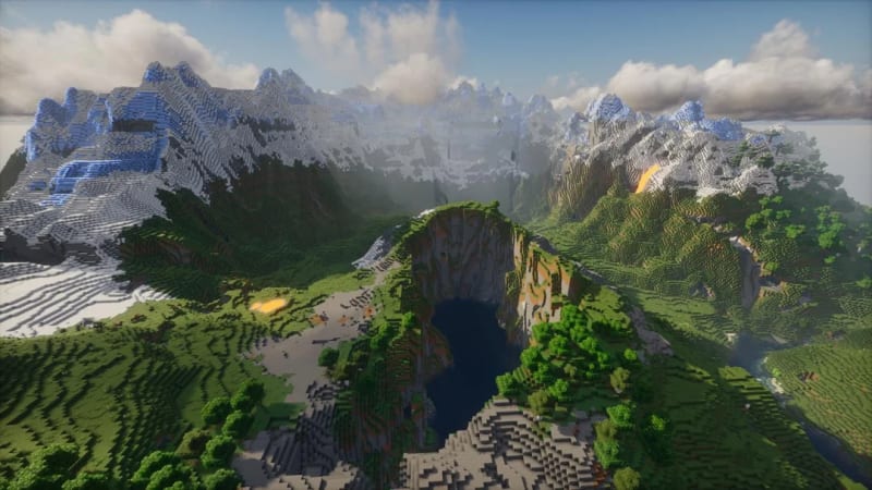 Snowy Mountain Valley — Minecraft seed screenshot 1