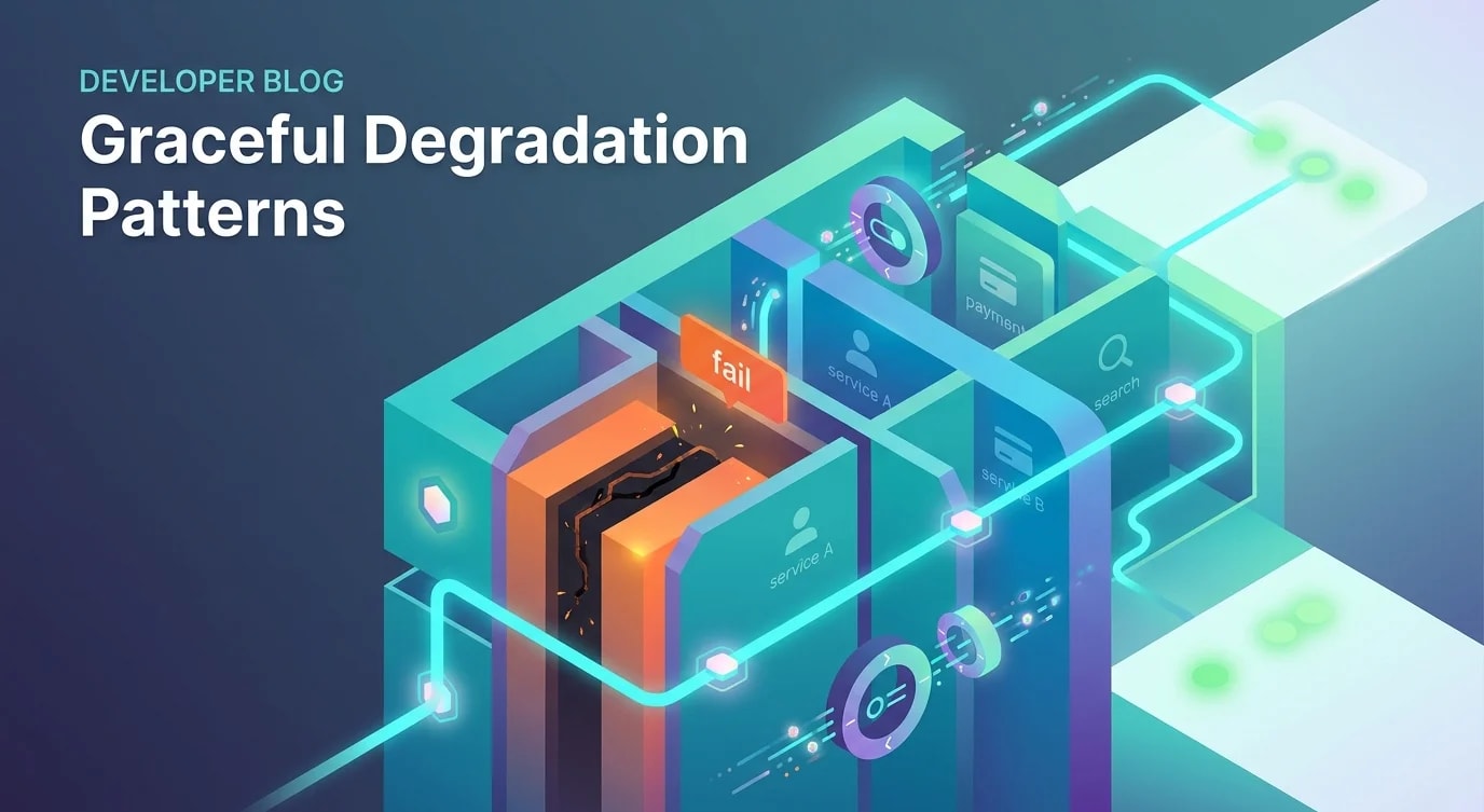 System architecture diagram showing graceful degradation paths during component failures