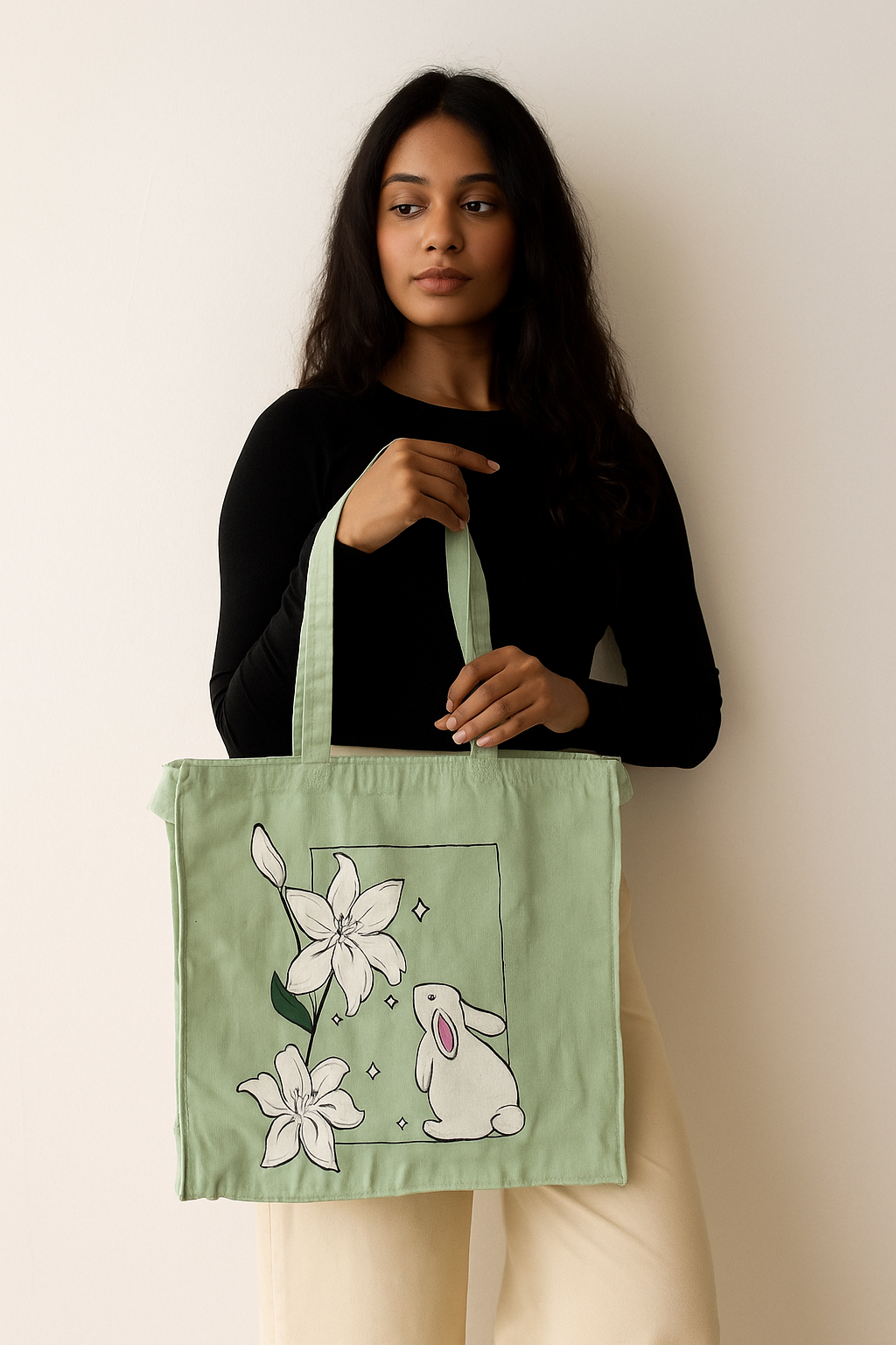 Handpainted Khadi Cotton Tote