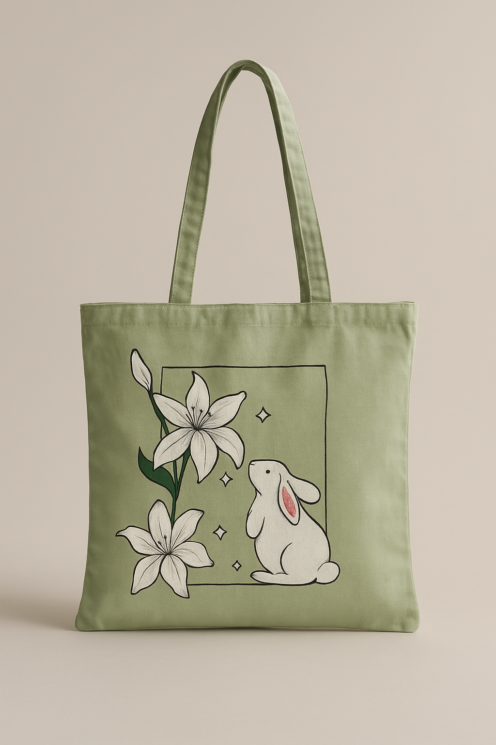 Handpainted Khadi Cotton Tote — alternate view