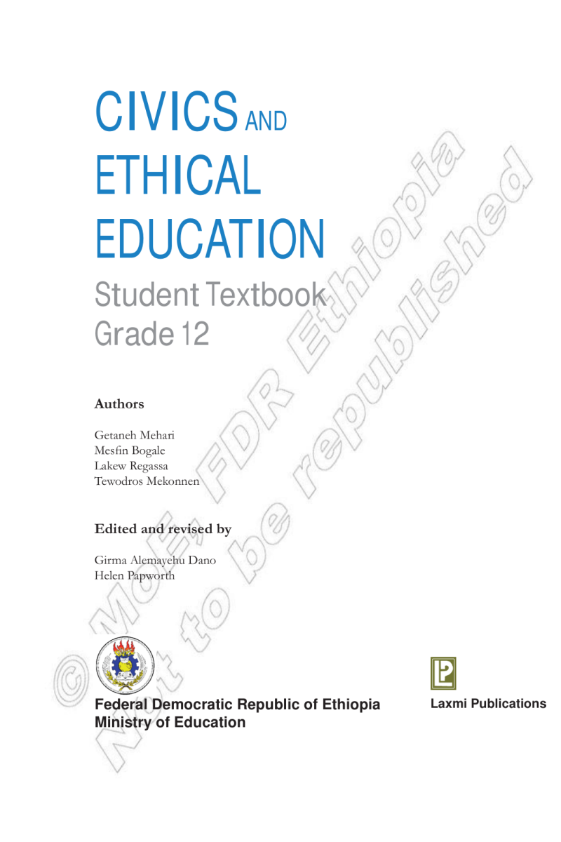 Civics and Ethical Education