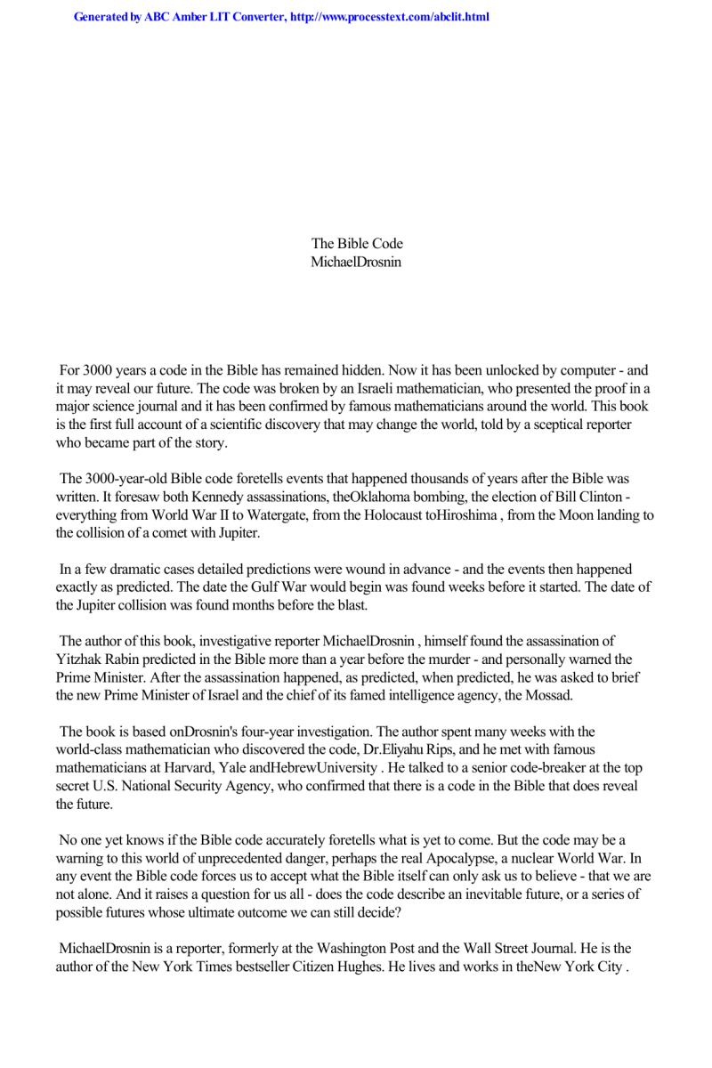 the Bible code