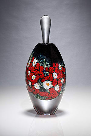 Red Roses and Daisies on Black Landscape Series Perfume