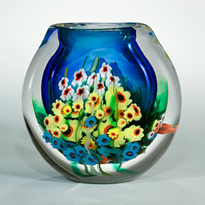 Blue Cased Vase