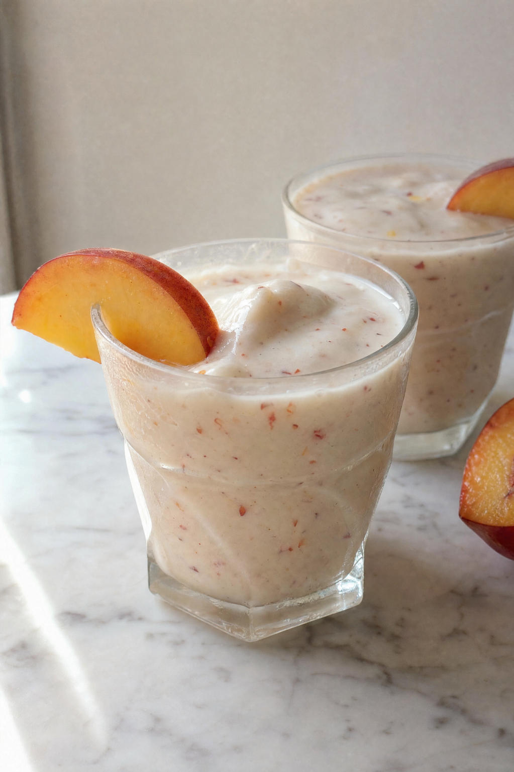 Smoothie pêche coco crémeux