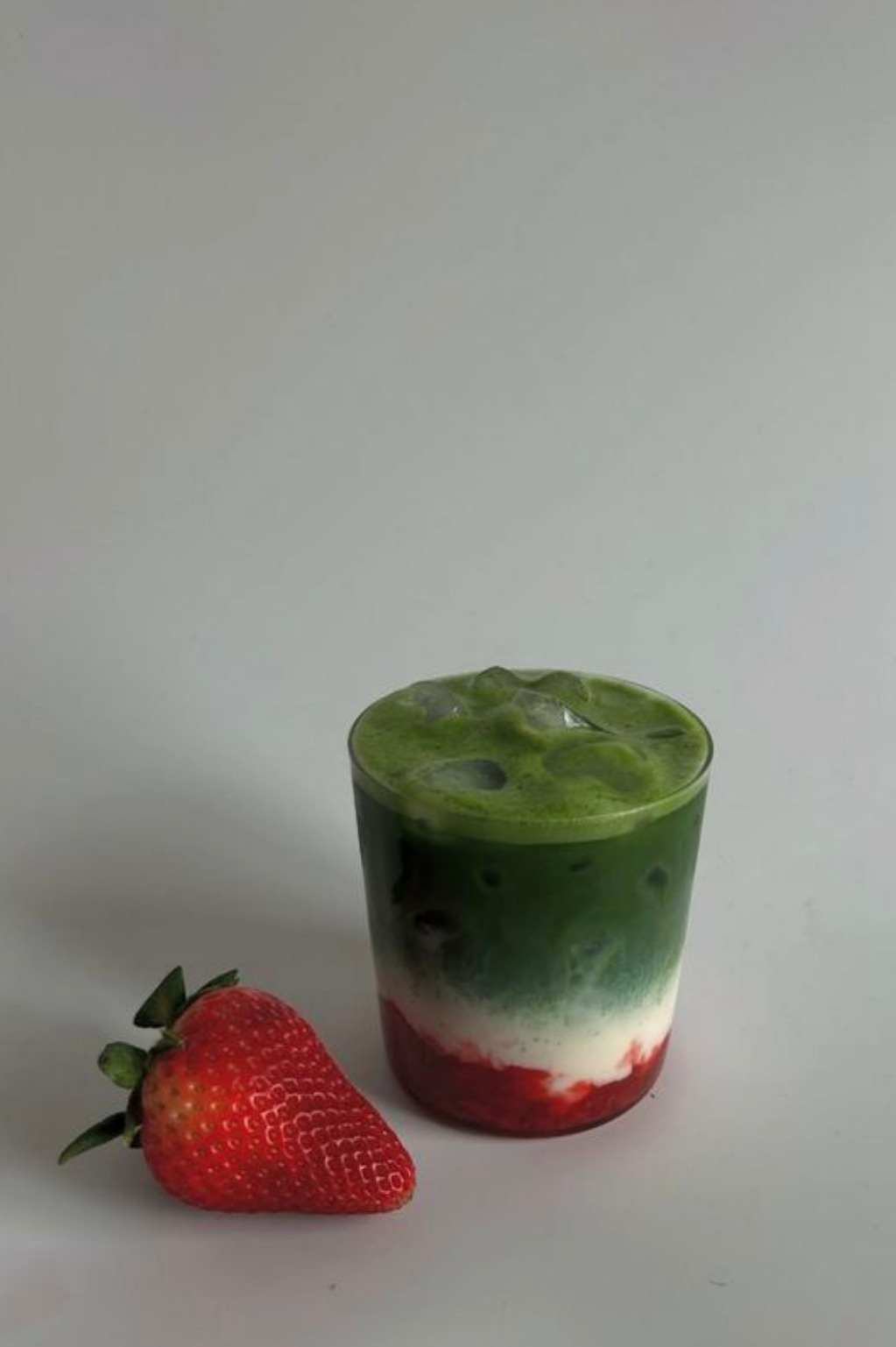 Matcha latte fraise