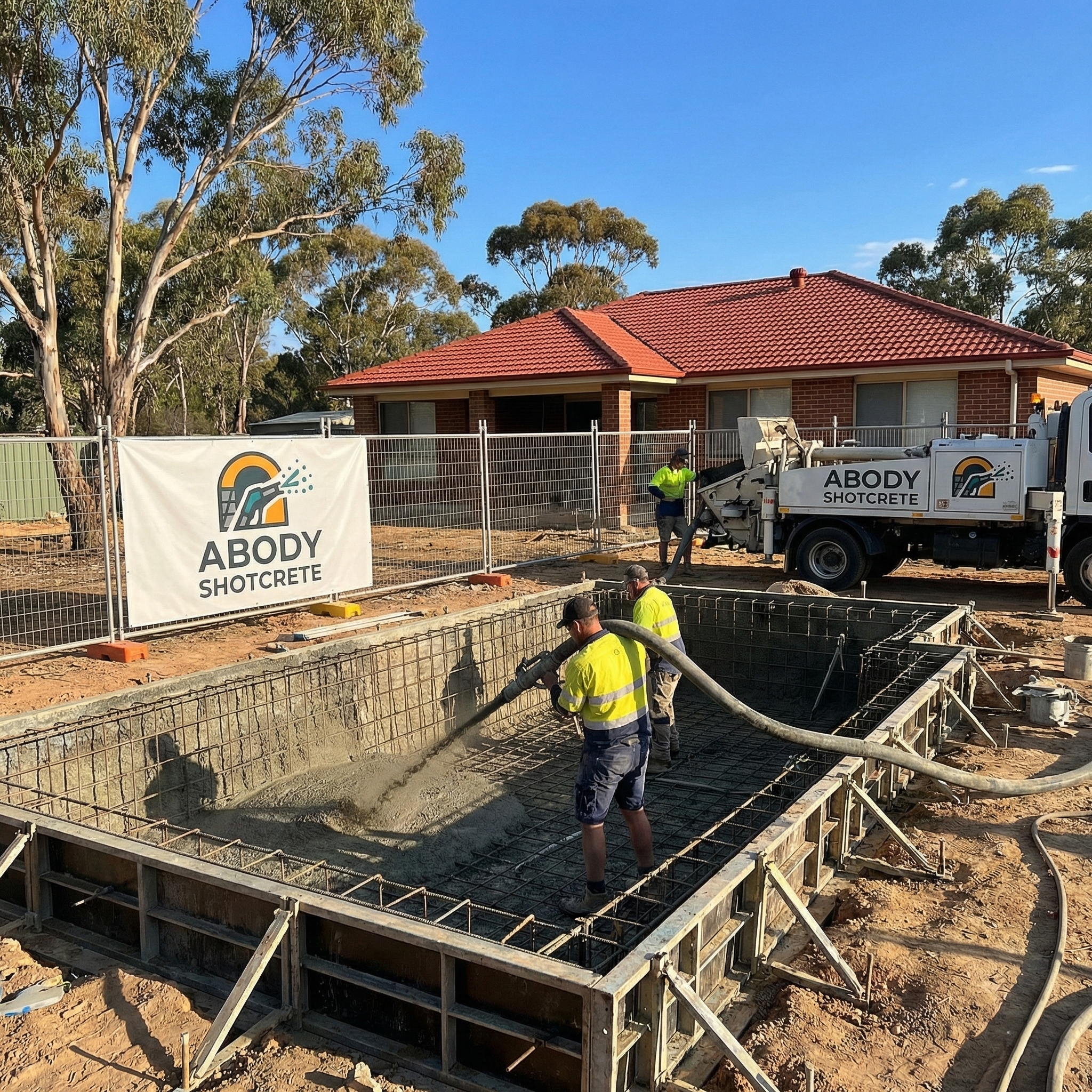 shotcrete NSW, pool shotcrete NSW, structural shotcrete contractor, concrete shell shotcrete.