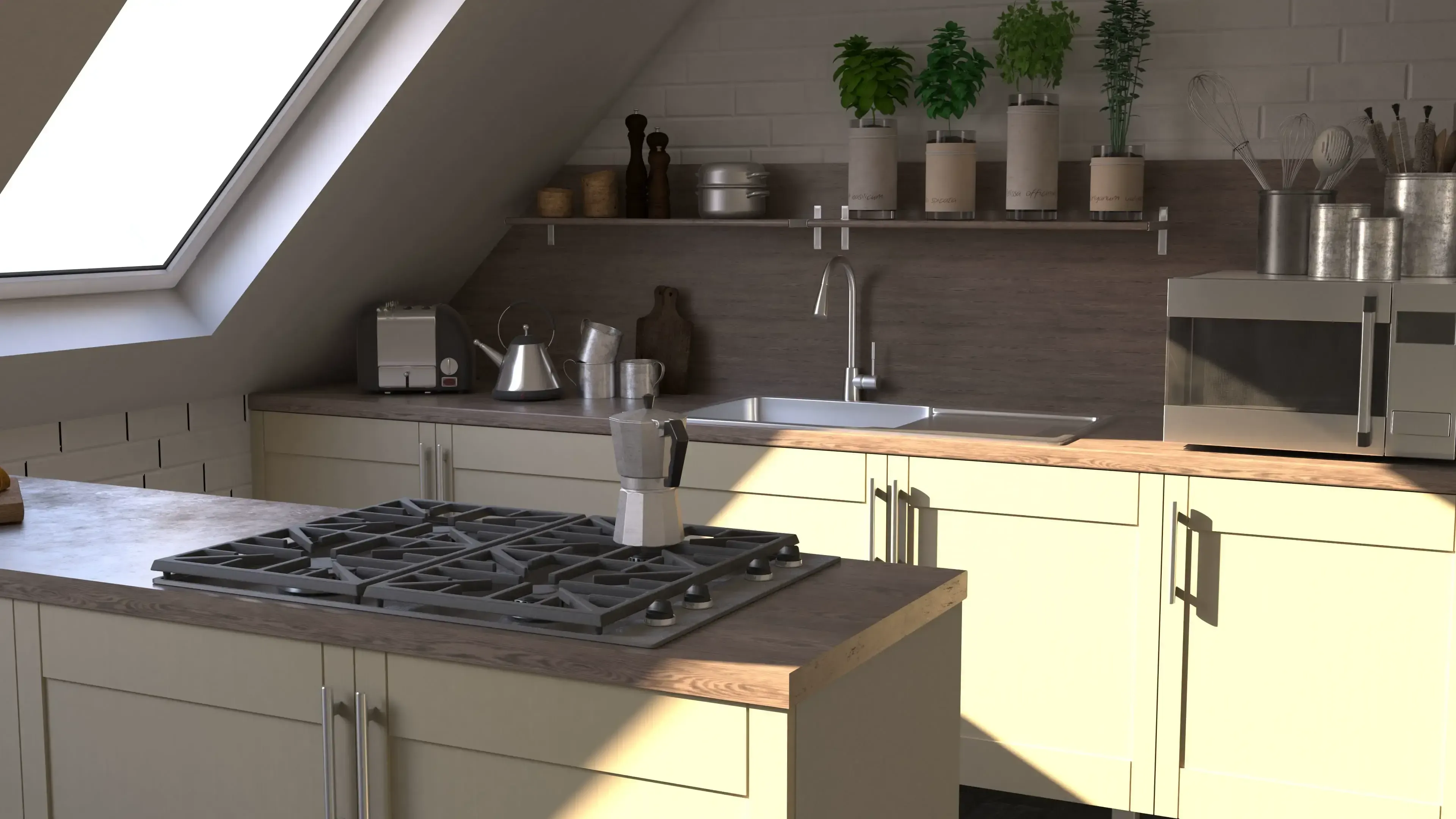 Cuisine moderne avec une finition minimaliste