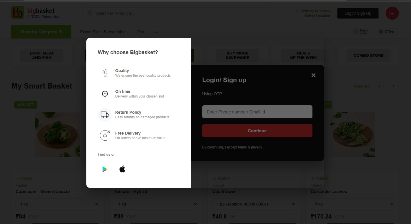 GitHub - Het-Roy/BigBasket: A responsive clone of the BigBasket website ...