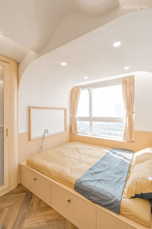Căn hộ 92m² hiện đại ở Hà Nội với thiết kế tường bo tròn đặc biệt thu hút, gia chủ tiết lộ chi phí hết 1,5 tỷ - Ảnh 8. Căn hộ 92m² hiện đại ở Hà Nội với thiết kế tường bo tròn đặc biệt thu hút, gia chủ tiết lộ chi phí hết 1,5 tỷ - Ảnh 8.