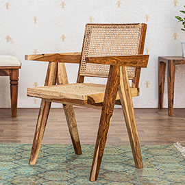 Dcraftive Nature Wooden Cane Armchair
