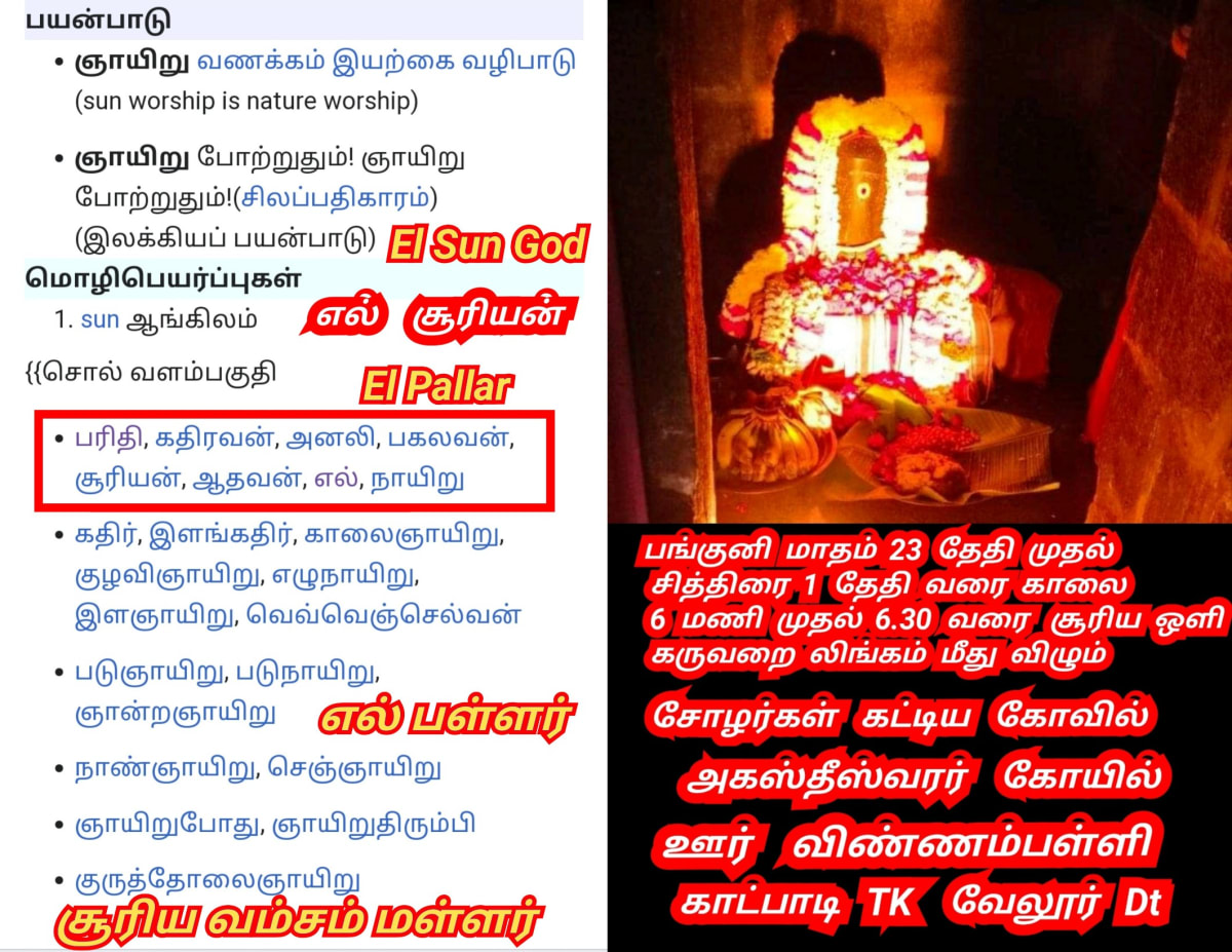 El Pallar Mallar Sun God Shivan | எல் பள்ளர் மள்ளர் சூரிய கடவுள் சிவன்