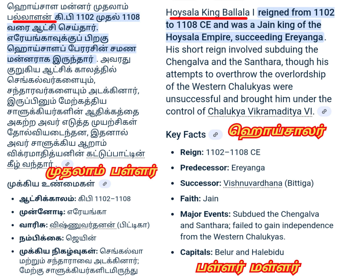Karnataka Gowda Hoysala Kingdom Pallar Mallar | கர்நாடக கவுடா ஹொய்சாள பள்ளர் மள்ளர்