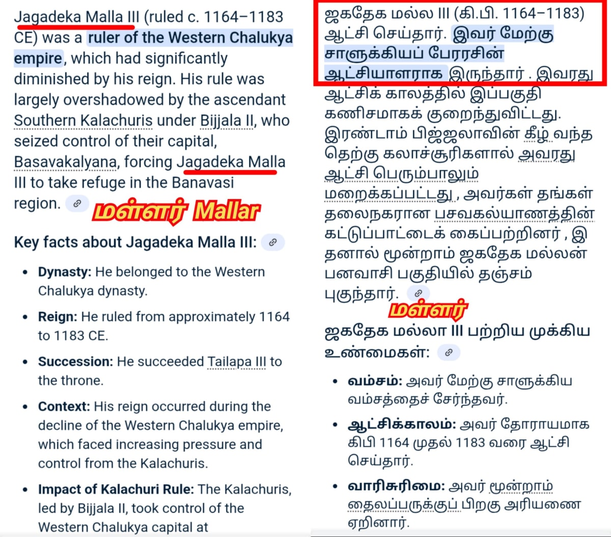 Karnataka Chalukya Ganga Kingdom Pallar Mallar | கர்நாடக சாளுக்கிய கங்கர் அரச வம்சம் பள்ளர் மள்ளர்