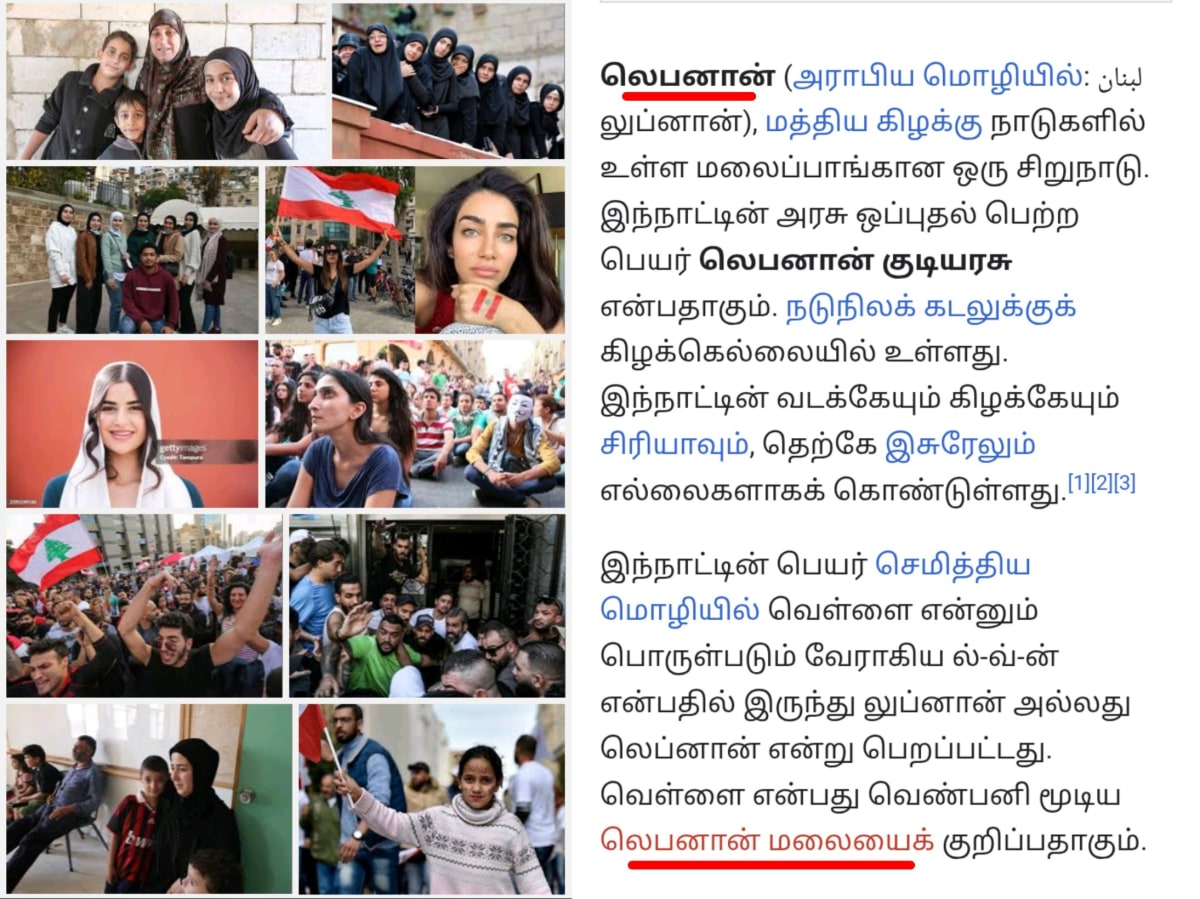 Lebanon Pallar Mallar Phoenician Tamil | லெபனான் பள்ளர் மள்ளர் பொனிசியர்