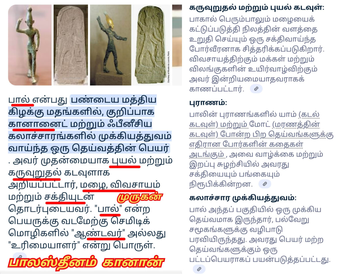 Palestine Pallar Mallar Murugan Shivan Baal El | பாலஸ்தீனம் பள்ளர் மள்ளர் எல் பள்ளர் மள்ளர் முருகன் பால் சிவன் ஈசன்