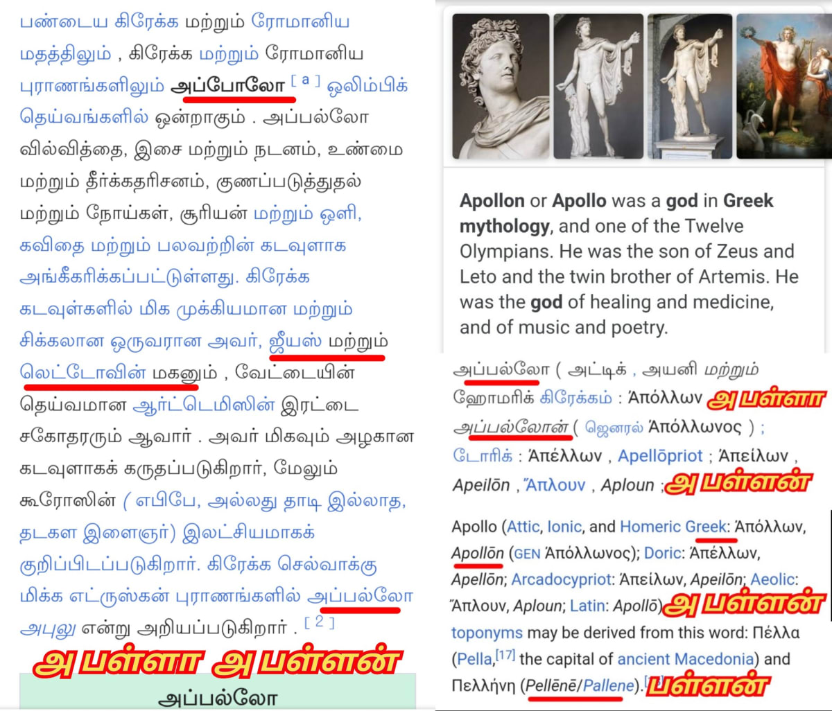 Alexander Apollo Pallar Mallar Greek Greece Ancient Tamil | அலெக்சாண்டர் அப்போலோ கடவுள்கள் பள்ளர் மள்ளர் கிரேக்கம்