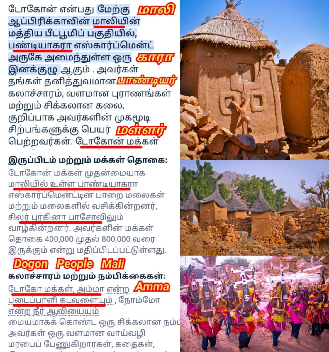 Africa Mali Dogon People Pallar Mallar Kara Pandiyar | ஆப்பிரிக்க மாலி டோகோன் பள்ளர் மள்ளர் காரா காராளர் பாண்டியர்