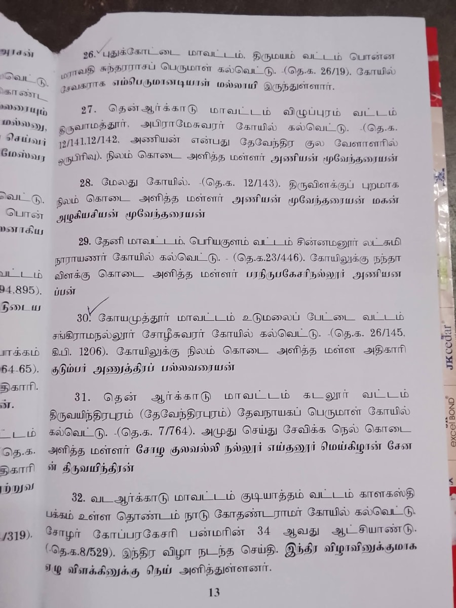 Ancient Inscriptions Mallar Pallar Chera Chola Pandiar | கல்வெட்டுகள் மூவேந்தர்கள் வம்சத்தை சேர்ந்த பள்ளர் மள்ளர்