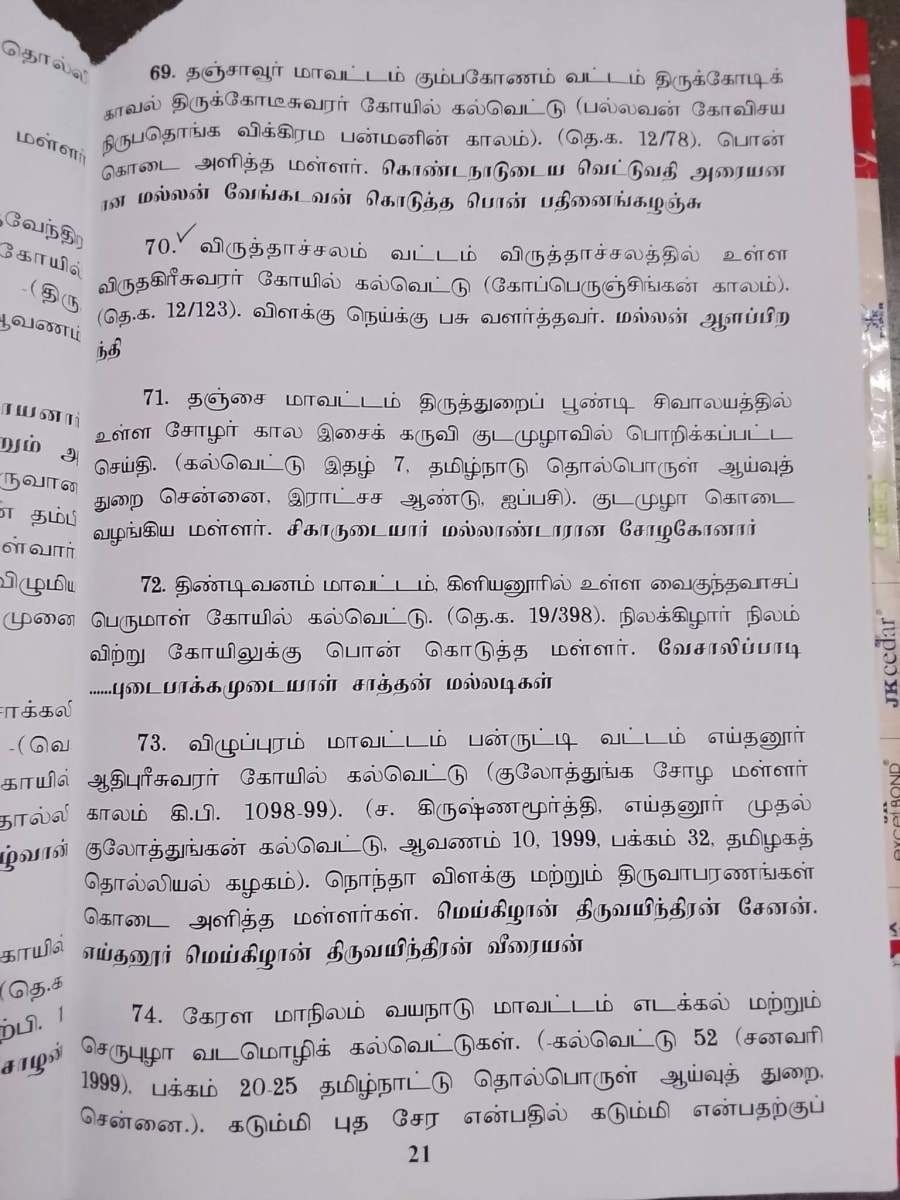 Ancient Inscriptions Mallar Pallar Chera Chola Pandiar | கல்வெட்டுகள் மூவேந்தர்கள் வம்சத்தை சேர்ந்த பள்ளர் மள்ளர்