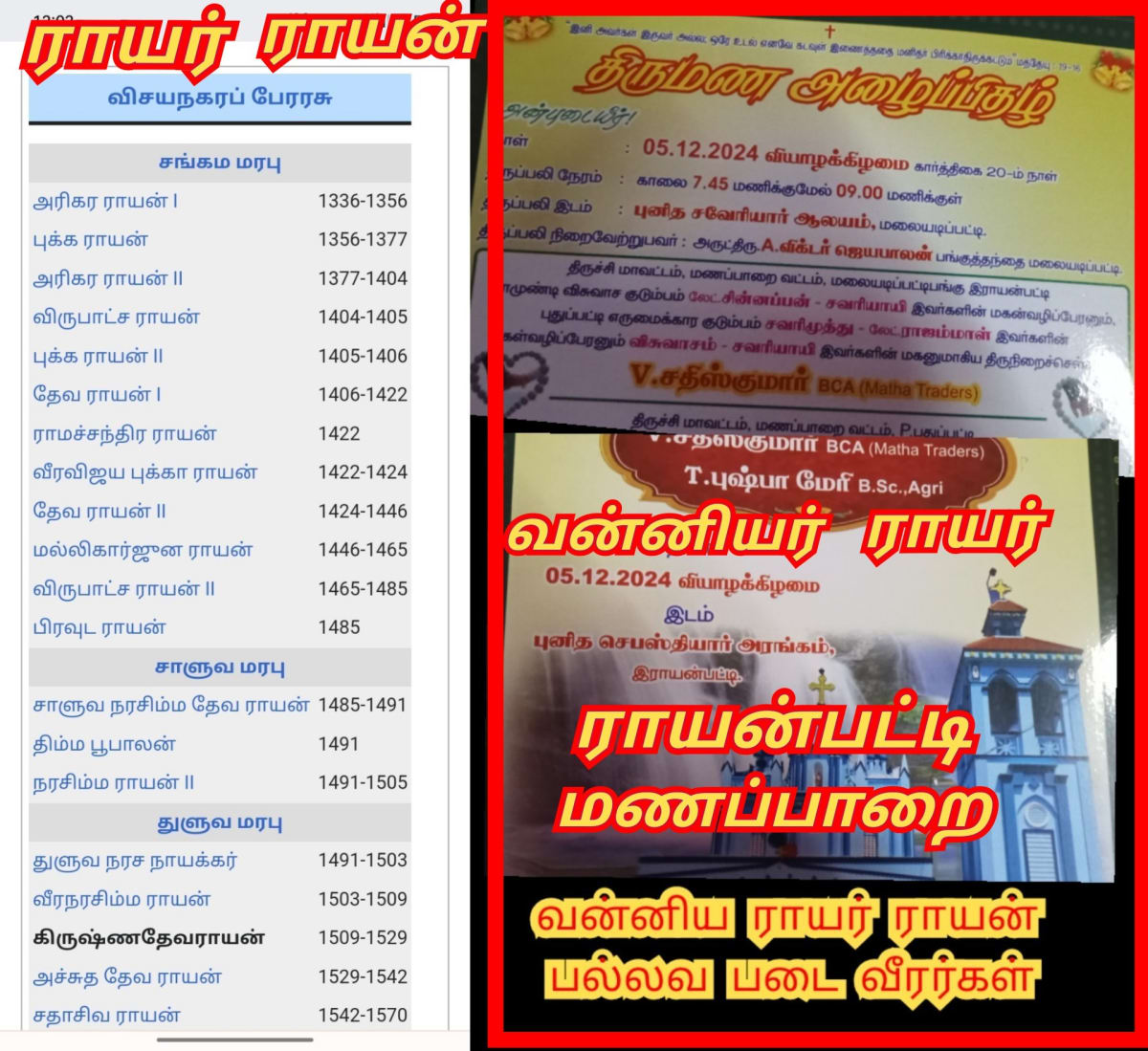 13 Vathu Parimanam Pallavar Rayar Rayan Vanniyar Sampuvarayar Kadavarayar Vanathirayar Kassirayar Pallavarayar | 13 வது பரிமாணம் பல்லவர் ராயர் ராயன் வன்னியர் சம்புவராயர் காடவராயர் வாணதிராயர் கச்சிராயர் பல்லவராயர்