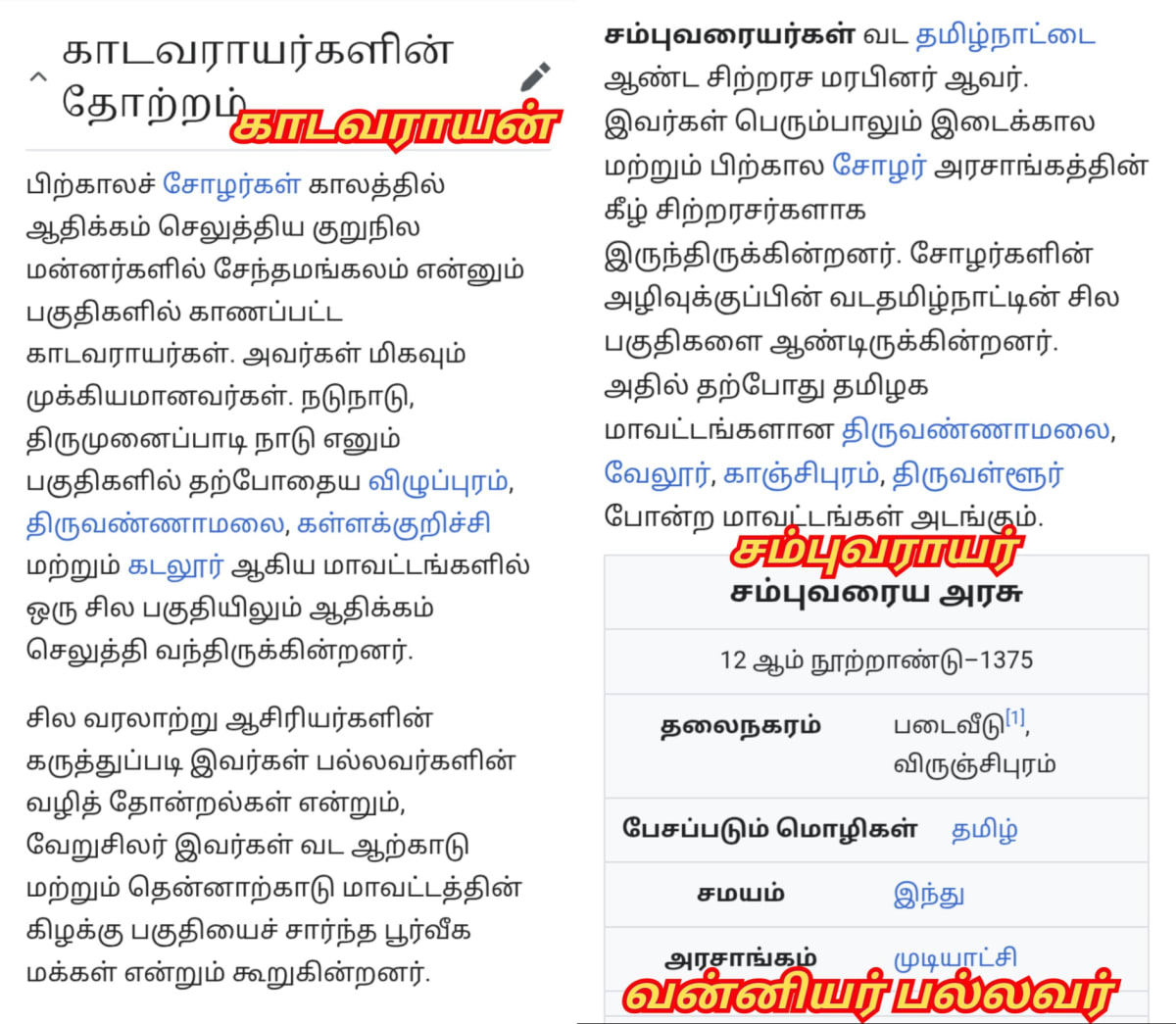 13 Vathu Parimanam Pallavar Rayar Rayan Vanniyar Sampuvarayar Kadavarayar Vanathirayar Kassirayar Pallavarayar | 13 வது பரிமாணம் பல்லவர் ராயர் ராயன் வன்னியர் சம்புவராயர் காடவராயர் வாணதிராயர் கச்சிராயர் பல்லவராயர்