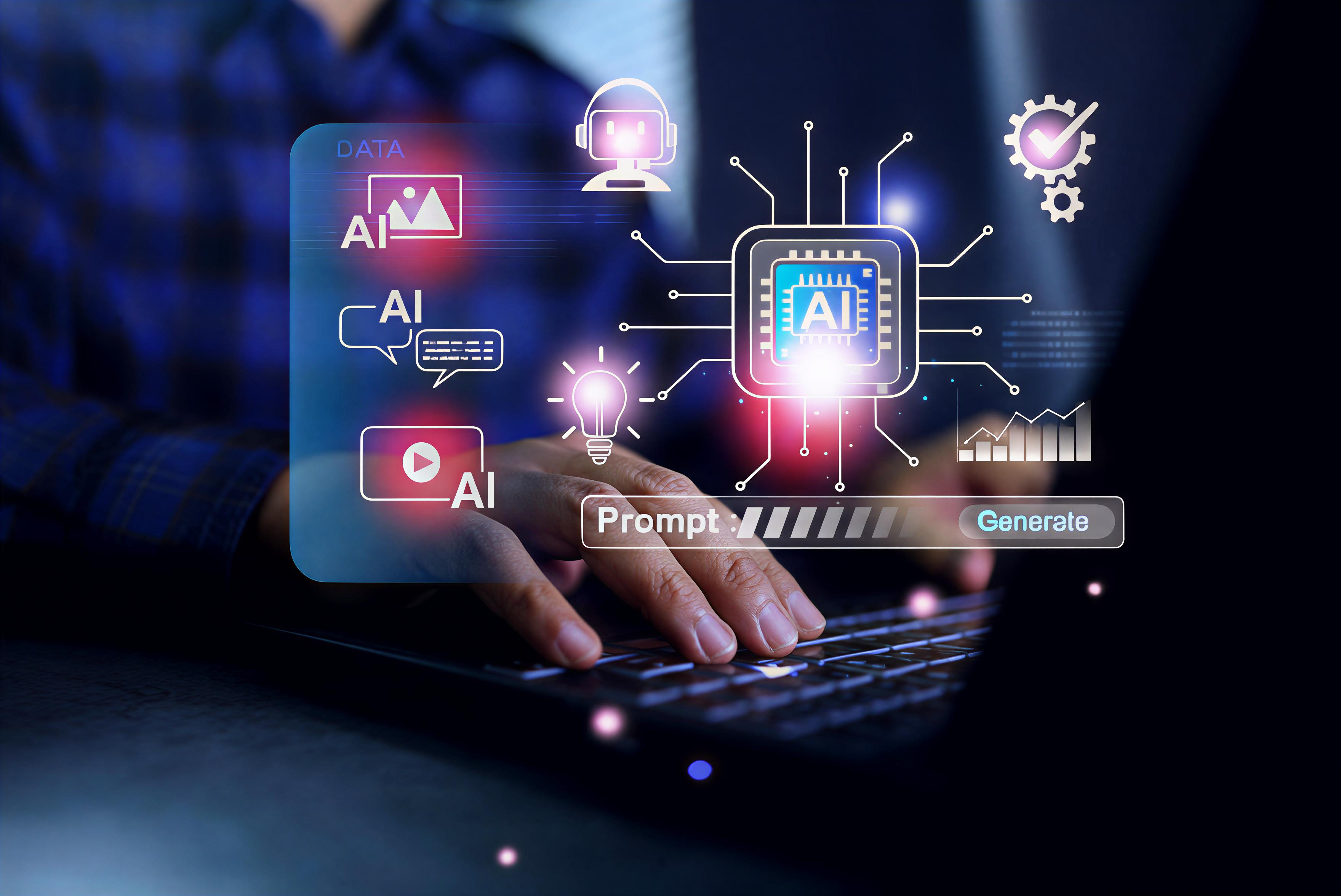 Custom AI-powered business system architecture showing integrated automation workflows, data pipelines, and intelligent process management