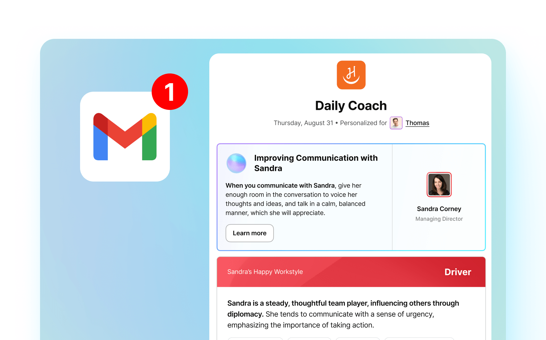 Image of Happy Coach on the Happy Platform, giving communication tips on how to improve communication with a coworker. 