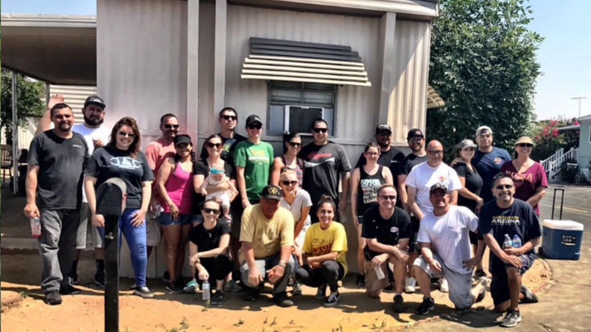 Members of the POWER team volunteering for Habitat for Humanity. 