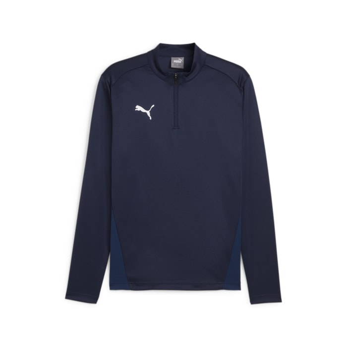 TeamGOAL Training 1/4 Zip Top - Puma Black – Puma Navy-Puma White-Persian Blue