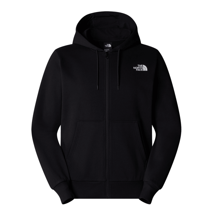 Simple Dome Light Regular Full Zip Hoody – Tnf Black