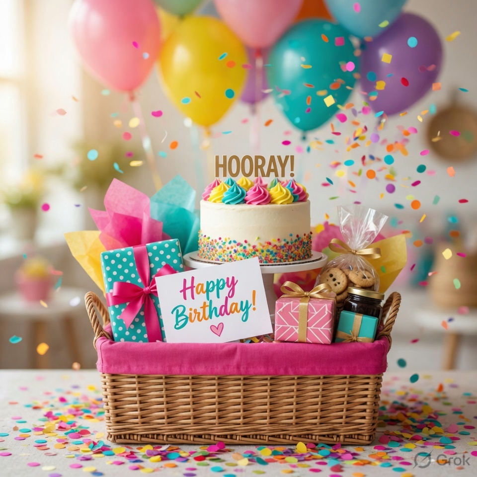 Birthday gift wrapping with colourful bows by Whishess Kota