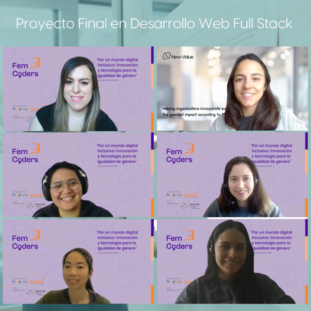 Estamos en el ecuador del proyecto final con FEMCODERS!