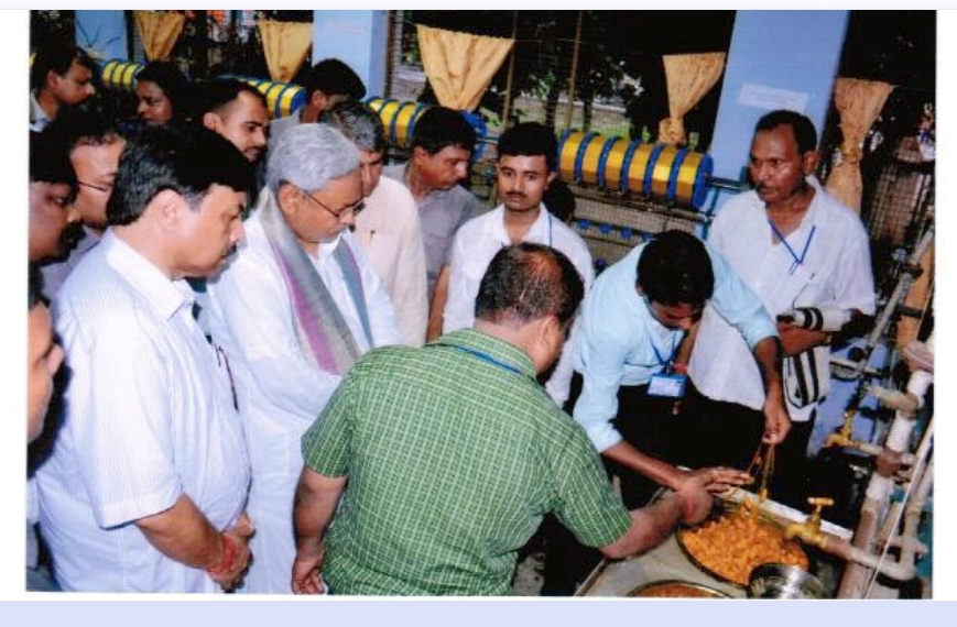 CM Bihar Sri Nitish Kumar at Silk Reeling Unit Kishanganj