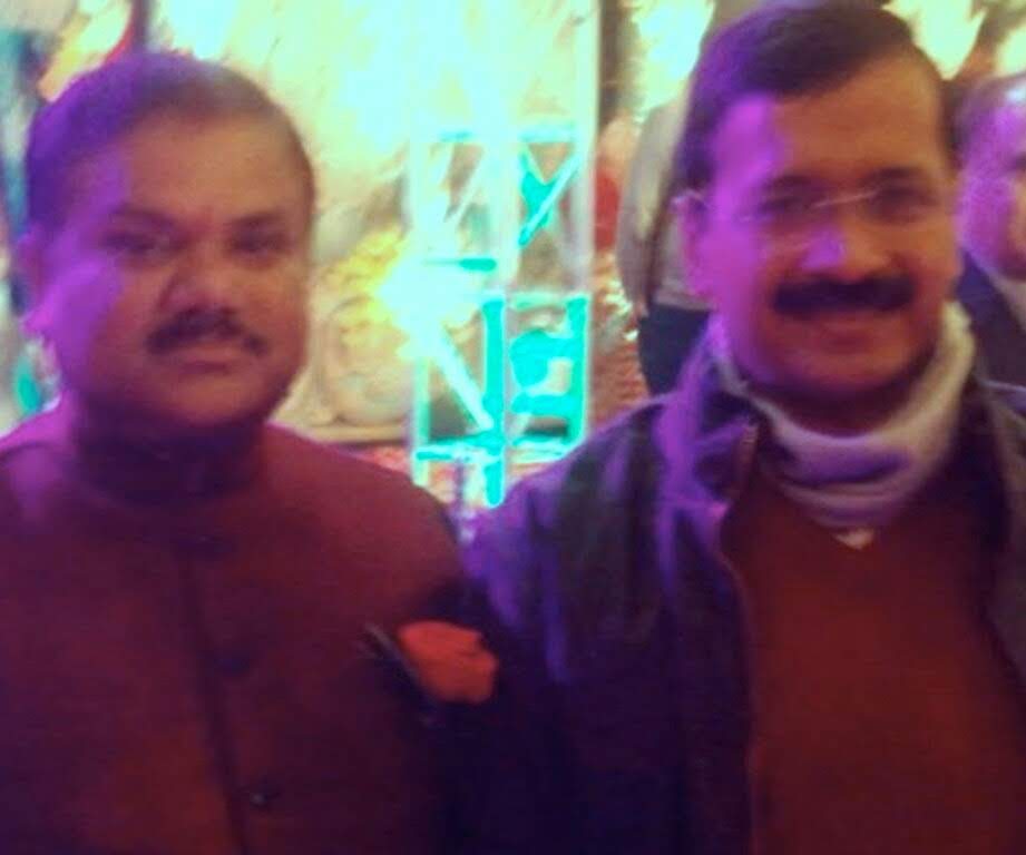 NGO Secretary Vijay K Arya with CM Delhi Sri Arbind Kejriwal.