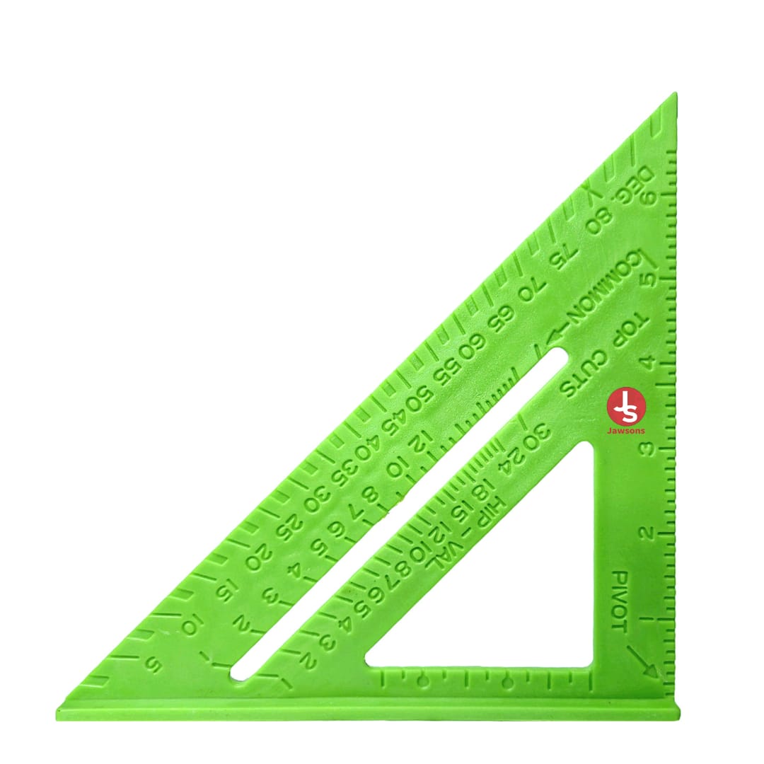 Jawsons Carpentry Triangle PVC Speed Square Rafter Angle Measuring Tool