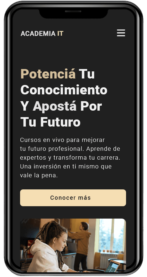 Sitio web para una academia online, versión 2
