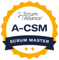 Advanced Certified ScrumMaster® (A-CSM®) credential badge from Scrum Alliance