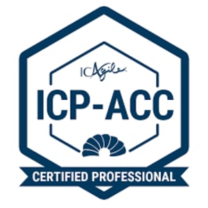 ICAgile Certified Professional in Agile Coaching (ICP-ACC) credential badge