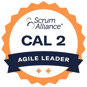 Certified Agile Leader 2 (CAL 2) credential badge from Scrum Alliance