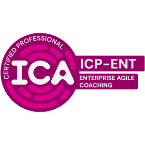 ICAgile Certified Professional in Enterprise Agile Coaching (ICP-ENT) credential badge