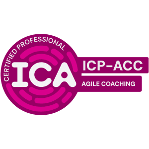 ICAgile Certified Professional in Agile Coaching (ICP-ACC) credential badge