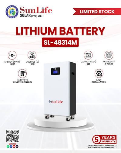 llithium battery 314 ah 16 kw 51v