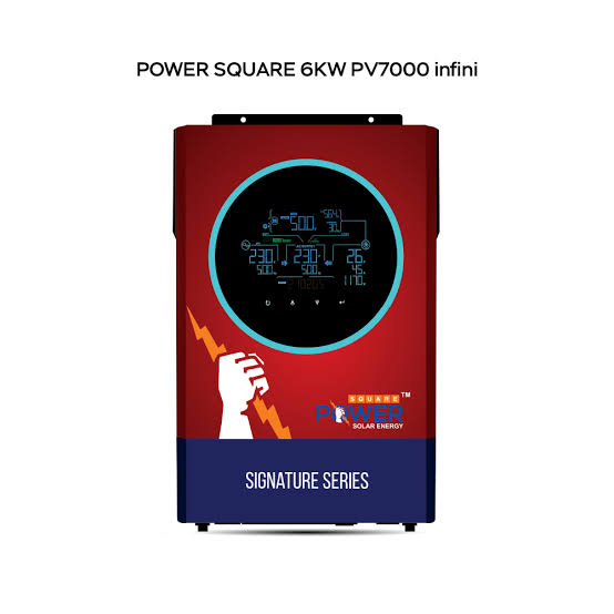 Power Square 6KW PV7000 Infini Hybrid Solar Inverter | 48V 6000W with 7000W PV