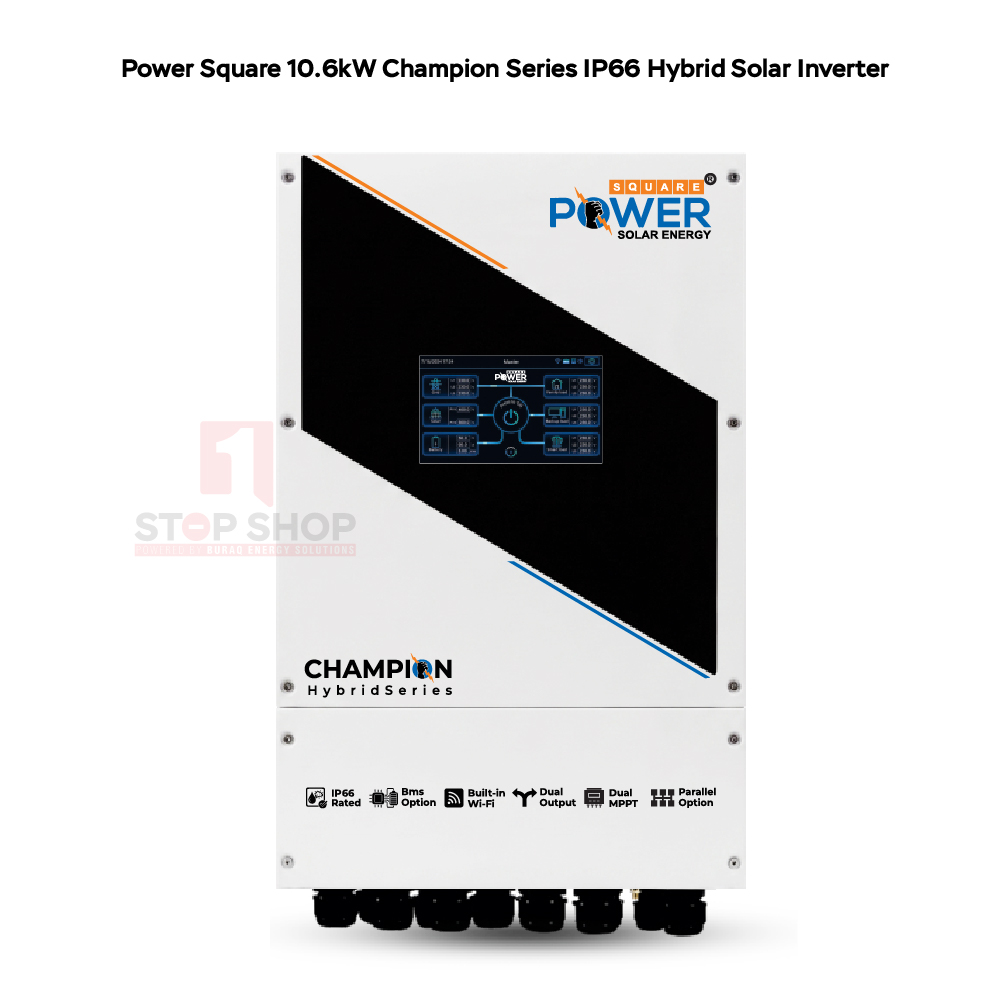 Power Square 10.6kW IP66 Champion Series Hybrid Solar Inverter