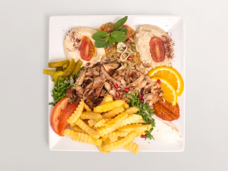 Shawarma Pommes oder Reis